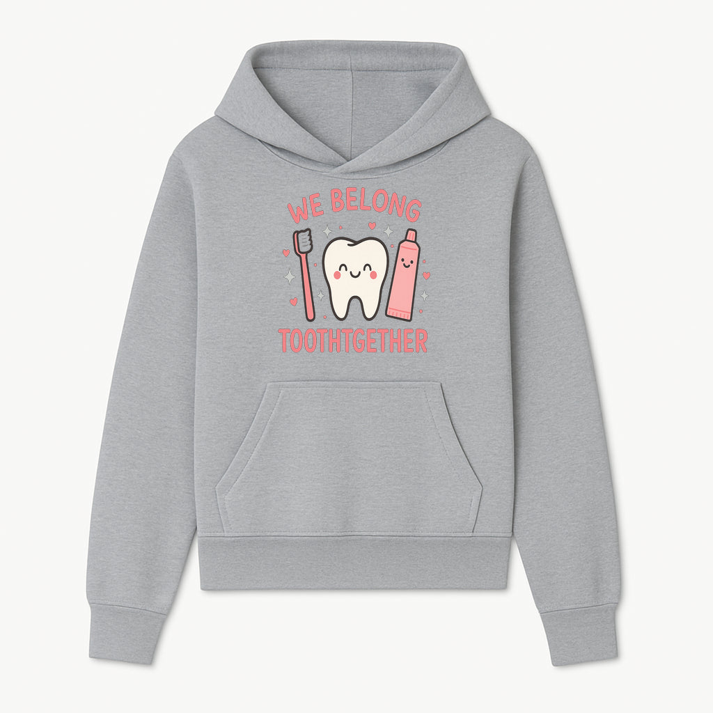 Cute Tooth and Brush Graphic Tee - We Belong Toothgther Design for Kids, Dentist Gifts, Fun Dental Care Apparel - Hoodie 1758250150660.jpg