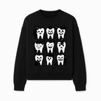 Halloween Tooth Design with Cats - Cute and Spooky Dental Art for Kids, Stickers, Apparel, and Home Decor - Sweatshirt 1758250150703.jpg