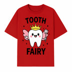 Tooth Fairy Cute Cartoon Tooth with Crown and Wand, Kids' Room Decor, Dental Theme, Children's Art, Nursery Wall Print - T-shirt 1758250151000.jpg