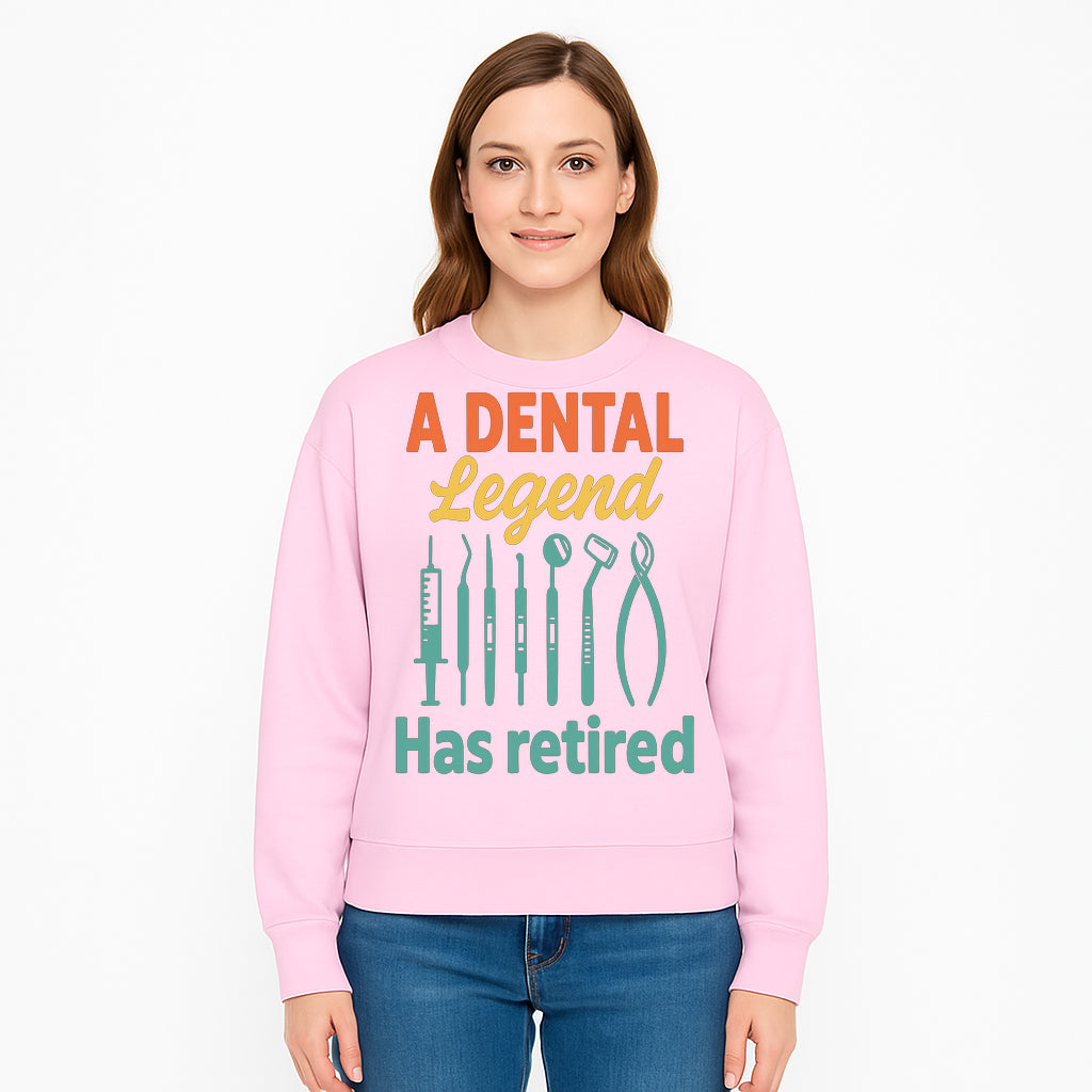 Personalized Retirement Gift for Dentist - A Dental Legend Has Retired Wall Art with Dental Tools Design, Unique Decor - Sweatshirt 1758250151008.jpg