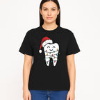 Cute Christmas Tooth Ornament with Santa Hat, Christmas Lights, Dental Holiday Decor, Funny Gift for Dentists and Tooth Lovers - T-shirt 1758250151329.jpg