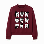 Halloween Tooth Design with Cats - Cute and Spooky Dental Art for Kids, Stickers, Apparel, and Home Decor - Sweatshirt 1758250151644.jpg