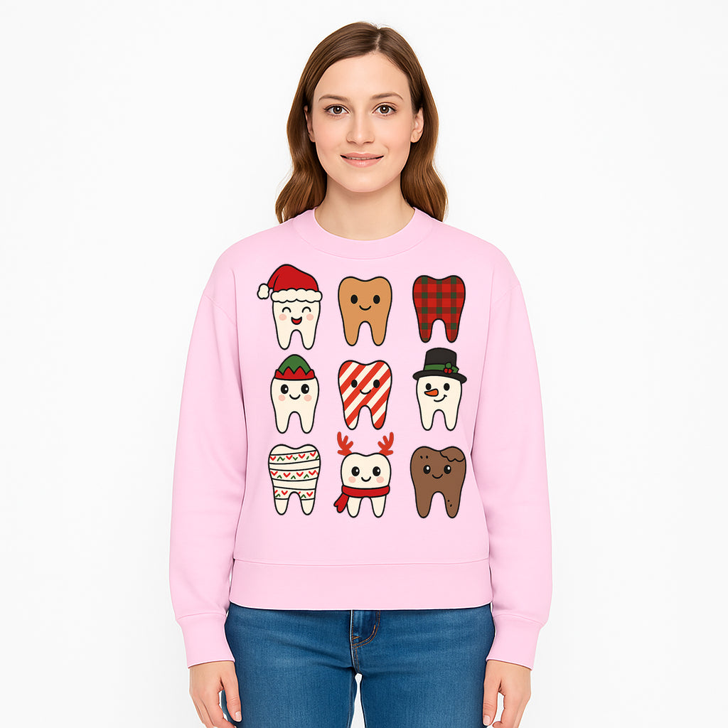 Cute Holiday Tooth Characters Stickers - Festive Dental Decorations for Christmas Cheer, Kid's Parties, and Holiday Crafts - Sweatshirt 1758250151677.jpg
