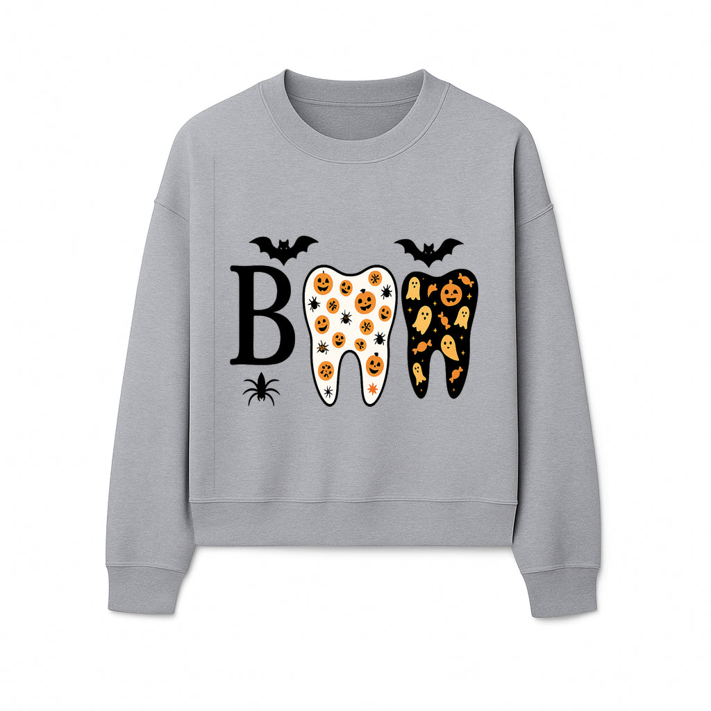Halloween Tooth Decor: Spooky Pumpkin & Ghost Patterns, Fun Dental Theme, Perfect for Trick-or-Treat Celebrations and Parties - Sweatshirt 1758250151783.jpg