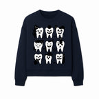 Halloween Tooth Design with Cats - Cute and Spooky Dental Art for Kids, Stickers, Apparel, and Home Decor - Sweatshirt 1758250151793.jpg