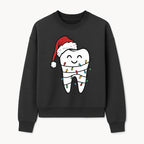 Cute Christmas Tooth Ornament with Santa Hat, Christmas Lights, Dental Holiday Decor, Funny Gift for Dentists and Tooth Lovers - Sweatshirt 1758250151824.jpg