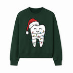 Cute Christmas Tooth Ornament with Santa Hat, Christmas Lights, Dental Holiday Decor, Funny Gift for Dentists and Tooth Lovers - Sweatshirt 1758250151958.jpg