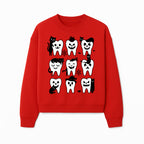 Halloween Tooth Design with Cats - Cute and Spooky Dental Art for Kids, Stickers, Apparel, and Home Decor - Sweatshirt 1758250151961.jpg