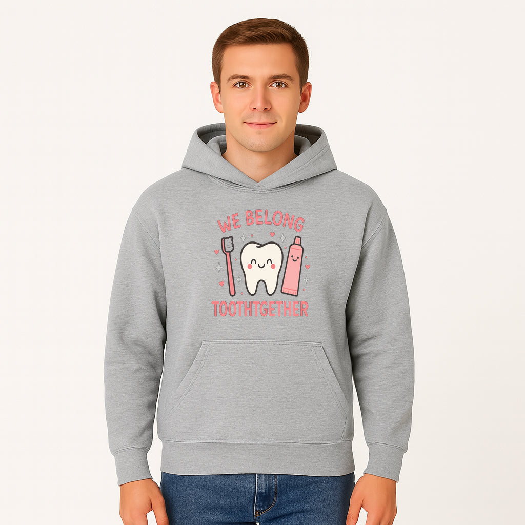 Cute Tooth and Brush Graphic Tee - We Belong Toothgther Design for Kids, Dentist Gifts, Fun Dental Care Apparel - Hoodie 1758250151996.jpg
