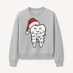 Cute Christmas Tooth Ornament with Santa Hat, Christmas Lights, Dental Holiday Decor, Funny Gift for Dentists and Tooth Lovers - Sweatshirt 1758250152092.jpg