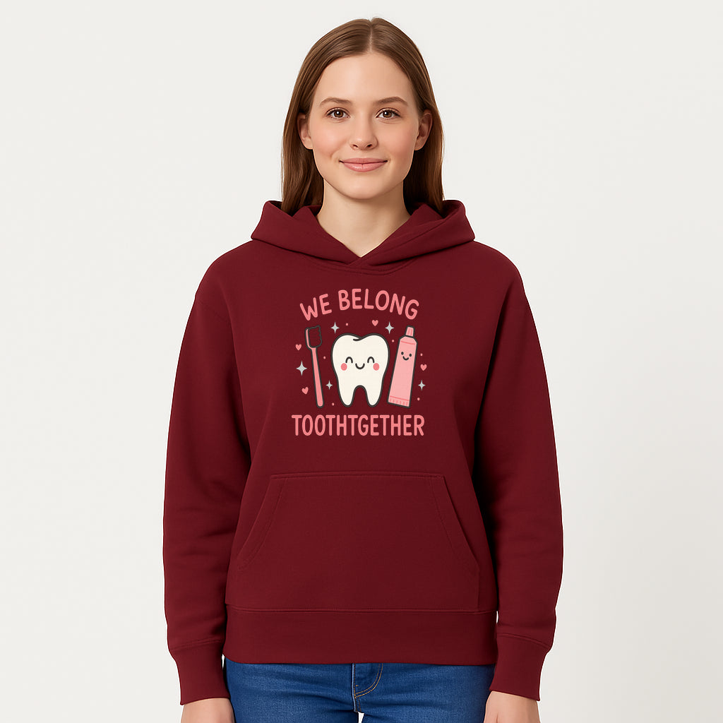 Cute Tooth and Brush Graphic Tee - We Belong Toothgther Design for Kids, Dentist Gifts, Fun Dental Care Apparel - Hoodie 1758250152138.jpg