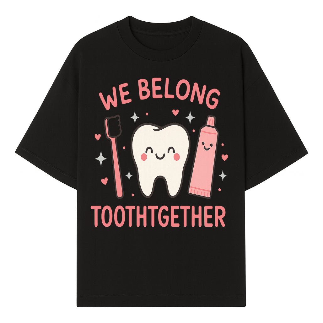Cute Tooth and Brush Graphic Tee - We Belong Toothgther Design for Kids, Dentist Gifts, Fun Dental Care Apparel - T-shirt 1758250152448.jpg