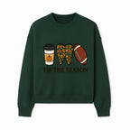 Tis the Season Fall Decor: Pumpkin Coffee, Leafy Tooth, Football Theme Gift for Dental Hygiene, Autumn Collection - Sweatshirt 1758250152519.jpg