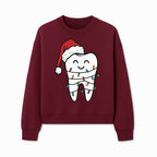 Cute Christmas Tooth Ornament with Santa Hat, Christmas Lights, Dental Holiday Decor, Funny Gift for Dentists and Tooth Lovers - Sweatshirt 1758250152609.jpg