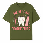 Cute Tooth and Brush Graphic Tee - We Belong Toothgther Design for Kids, Dentist Gifts, Fun Dental Care Apparel - T-shirt 1758250152768.jpg