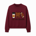 Tis the Season Fall Decor: Pumpkin Coffee, Leafy Tooth, Football Theme Gift for Dental Hygiene, Autumn Collection - Sweatshirt 1758250153193.jpg