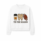 Tis the Season Fall Decor: Pumpkin Coffee, Leafy Tooth, Football Theme Gift for Dental Hygiene, Autumn Collection - Sweatshirt 1758250153845.jpg