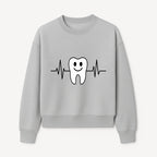 Smile Dental Health Graphic Print - Cute Tooth with Heartbeat Line Wall Art for Dentists and Dental Hygienists - Sweatshirt 1758250154000.jpg