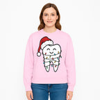 Cute Christmas Tooth Ornament with Santa Hat, Christmas Lights, Dental Holiday Decor, Funny Gift for Dentists and Tooth Lovers - Sweatshirt 1758250154567.jpg