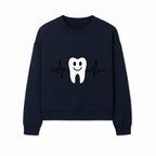 Smile Dental Health Graphic Print - Cute Tooth with Heartbeat Line Wall Art for Dentists and Dental Hygienists - Sweatshirt 1758250154674.jpg