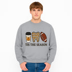 Tis the Season Fall Decor: Pumpkin Coffee, Leafy Tooth, Football Theme Gift for Dental Hygiene, Autumn Collection - Sweatshirt 1758250155011.jpg