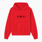 Airplane and Heartbeat Graphic Art Print - Aviation Lover Wall Decor for Travelers and Pilots - Hoodie 1758254646839.jpg