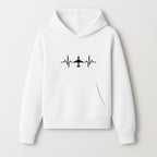 Airplane and Heartbeat Graphic Art Print - Aviation Lover Wall Decor for Travelers and Pilots - Hoodie 1758254647141.jpg