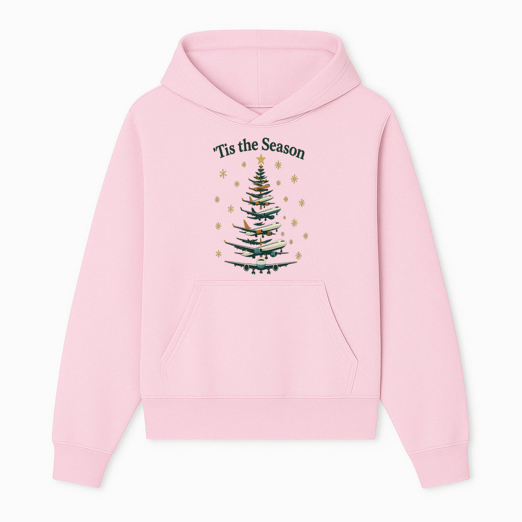 'Tis the Season Airplane Christmas Tree Graphic Tee - Holiday Travel Shirt for Pilots and Aviation Enthusiasts - Hoodie 1758254651425.jpg
