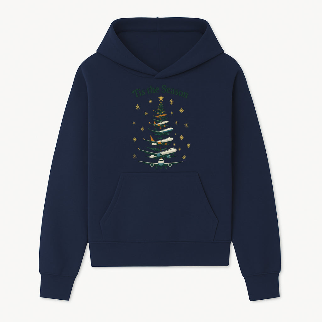 'Tis the Season Airplane Christmas Tree Graphic Tee - Holiday Travel Shirt for Pilots and Aviation Enthusiasts - Hoodie 1758254651745.jpg