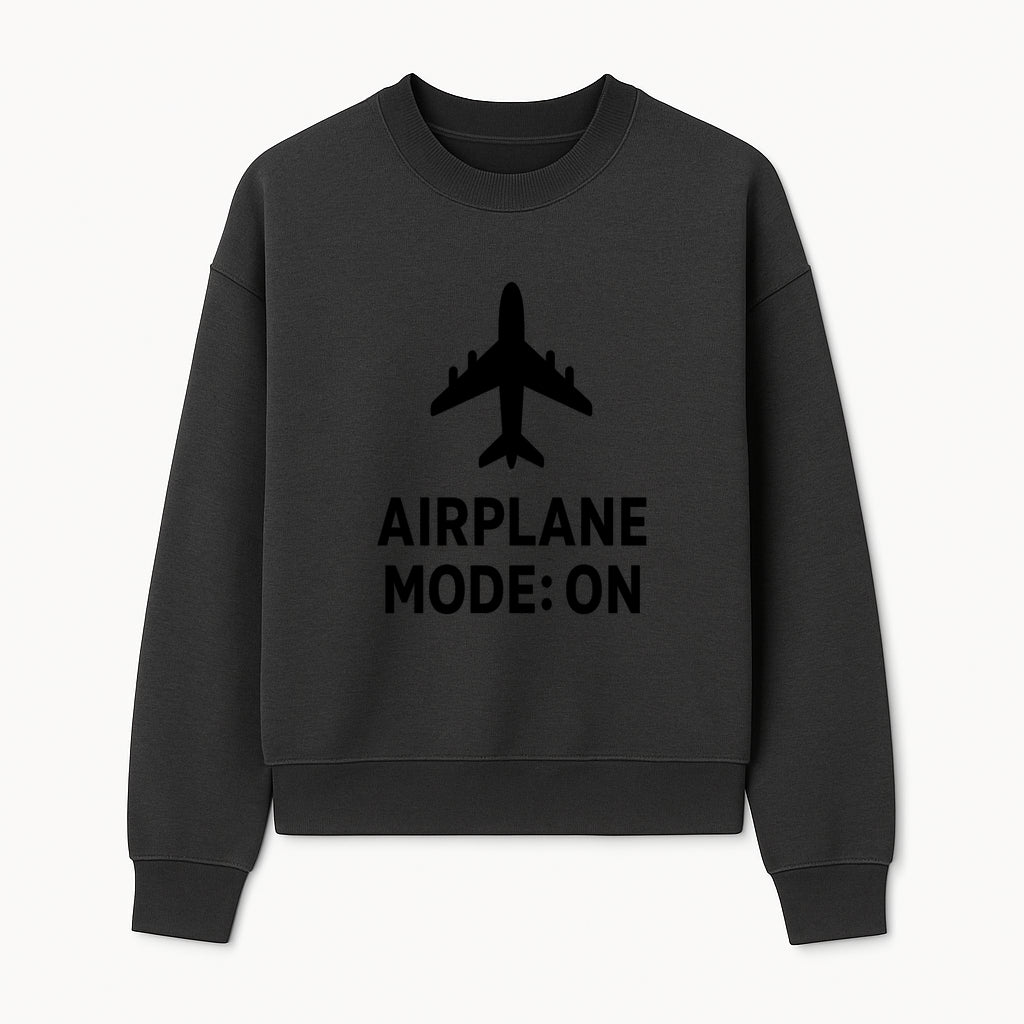 Airplane Mode On Graphic Tee, Travel Shirt, Aviation Lover Gift, Cool Airplane Design, Casual Outfit, Unisex Apparel - Sweatshirt 1758254652717.jpg