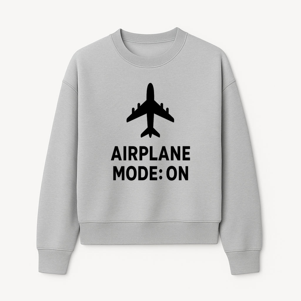 Airplane Mode On Graphic Tee, Travel Shirt, Aviation Lover Gift, Cool Airplane Design, Casual Outfit, Unisex Apparel - Sweatshirt 1758254653075.jpg