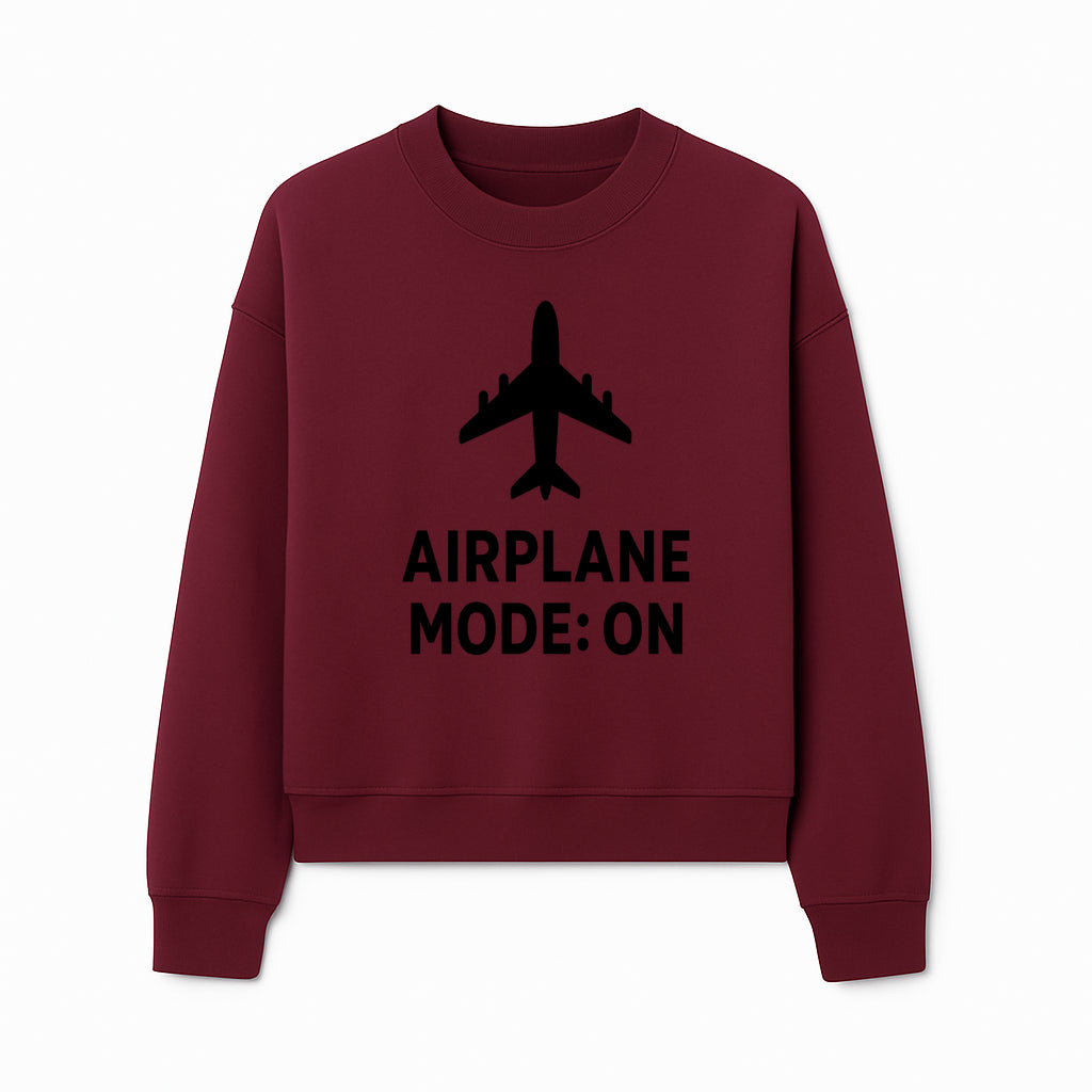 Airplane Mode On Graphic Tee, Travel Shirt, Aviation Lover Gift, Cool Airplane Design, Casual Outfit, Unisex Apparel - Sweatshirt 1758254653574.jpg