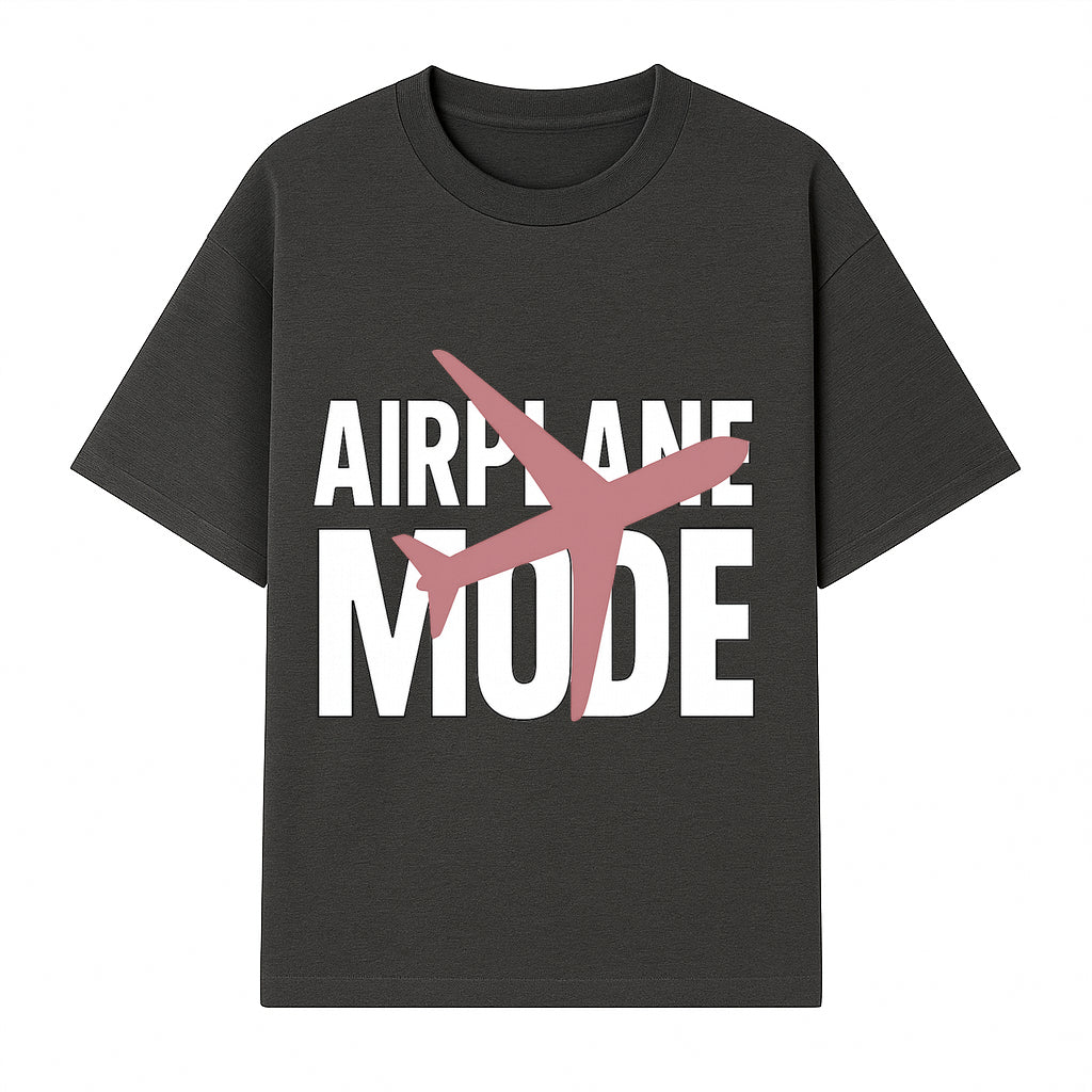 Airplane Mode Graphic Tee, Travel Lover Shirt, Casual Wear, Unique Gift for Travelers, Plane Design, Fun Travel Apparel - T-shirt 1758254664476.jpg