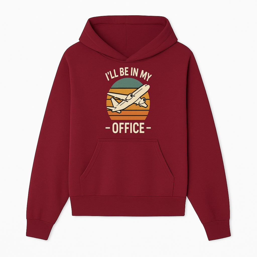 Airplane Office Humor T-Shirt - I'll Be In My Office - Travel Lover Gift - Retro Vintage Air Travel Design - Funny Work Tee - Hoodie 1758254665395.jpg