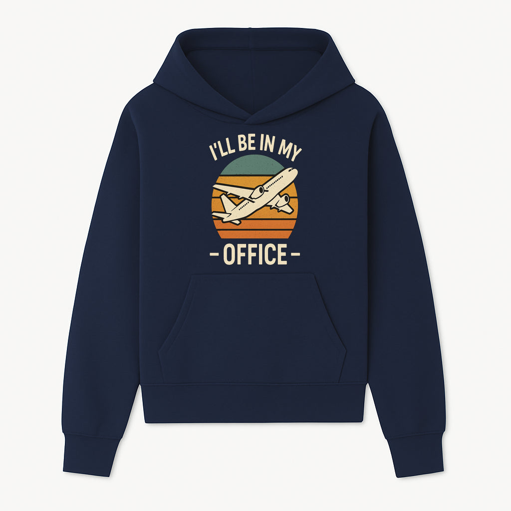 Airplane Office Humor T-Shirt - I'll Be In My Office - Travel Lover Gift - Retro Vintage Air Travel Design - Funny Work Tee - Hoodie 1758254665583.jpg