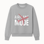 Airplane Mode Graphic Tee, Travel Lover Shirt, Casual Wear, Unique Gift for Travelers, Plane Design, Fun Travel Apparel - Sweatshirt 1758254667375.jpg