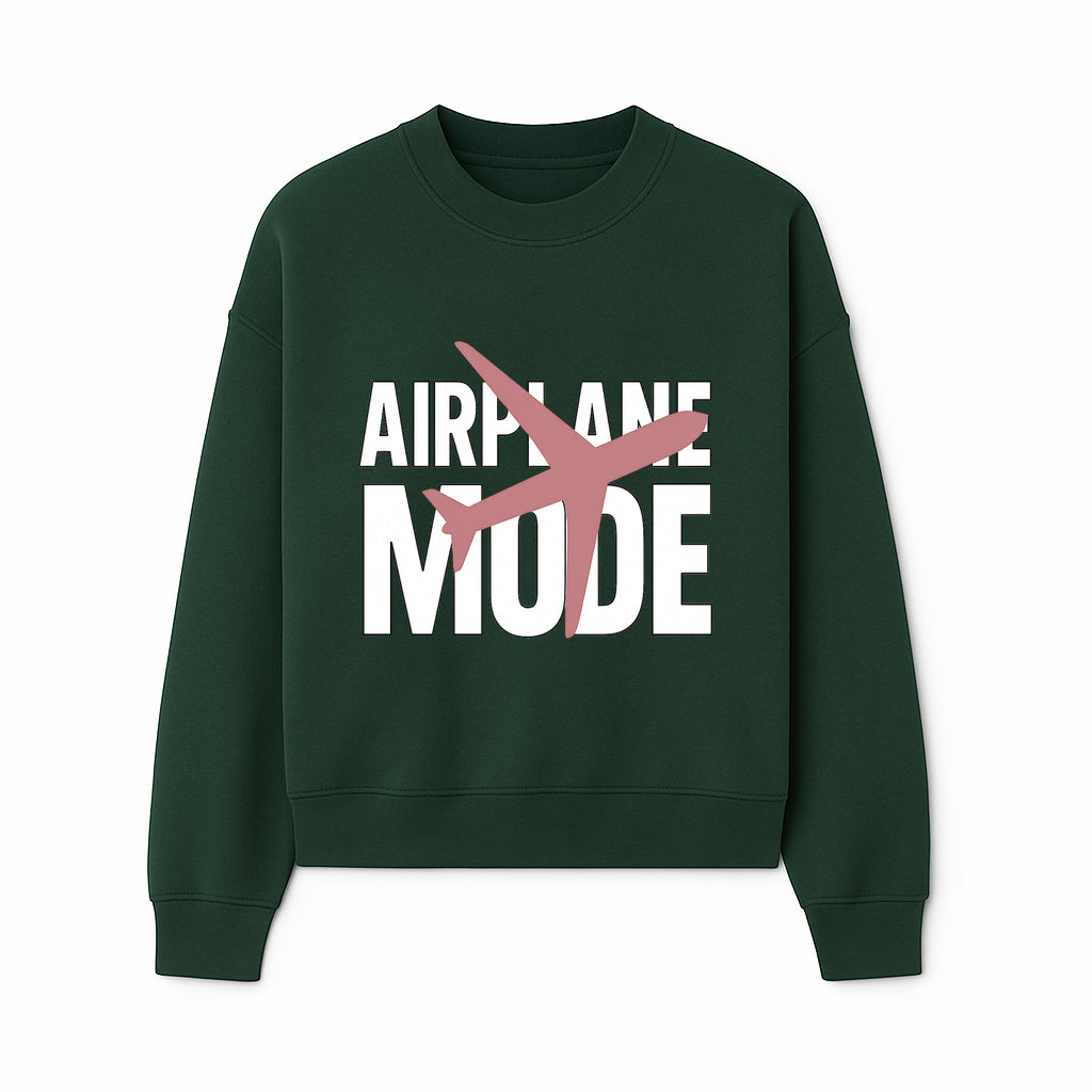 Airplane Mode Graphic Tee, Travel Lover Shirt, Casual Wear, Unique Gift for Travelers, Plane Design, Fun Travel Apparel - Sweatshirt 1758254667860.jpg