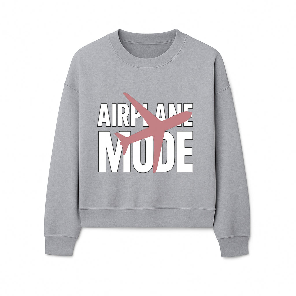 Airplane Mode Graphic Tee, Travel Lover Shirt, Casual Wear, Unique Gift for Travelers, Plane Design, Fun Travel Apparel - Sweatshirt 1758254669040.jpg