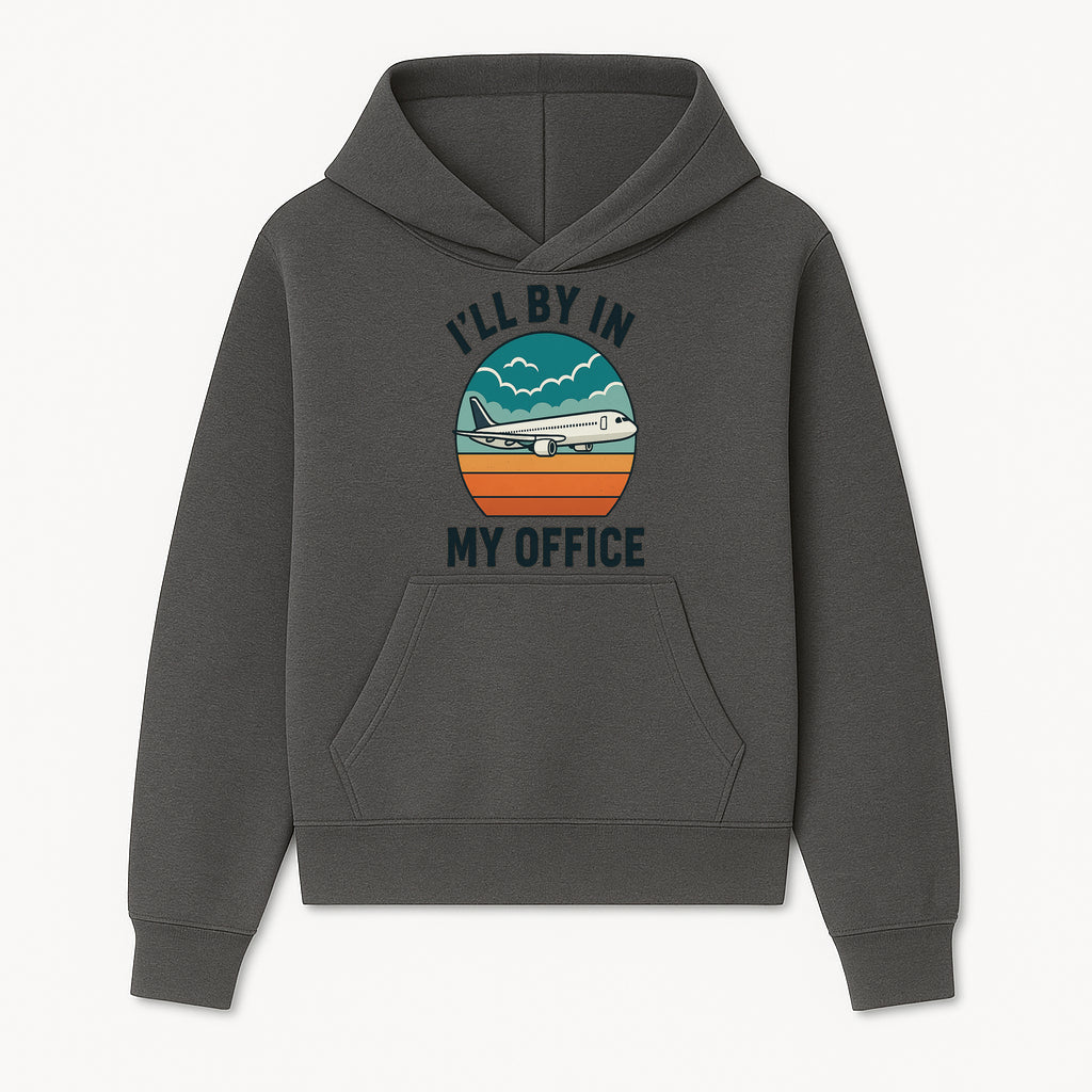 Airplane Graphic Tee - I'll Be In My Office Travel Shirt for Adventure Lovers, Aviation Enthusiasts, Gift Idea for Travelers - Hoodie 1758254670517.jpg