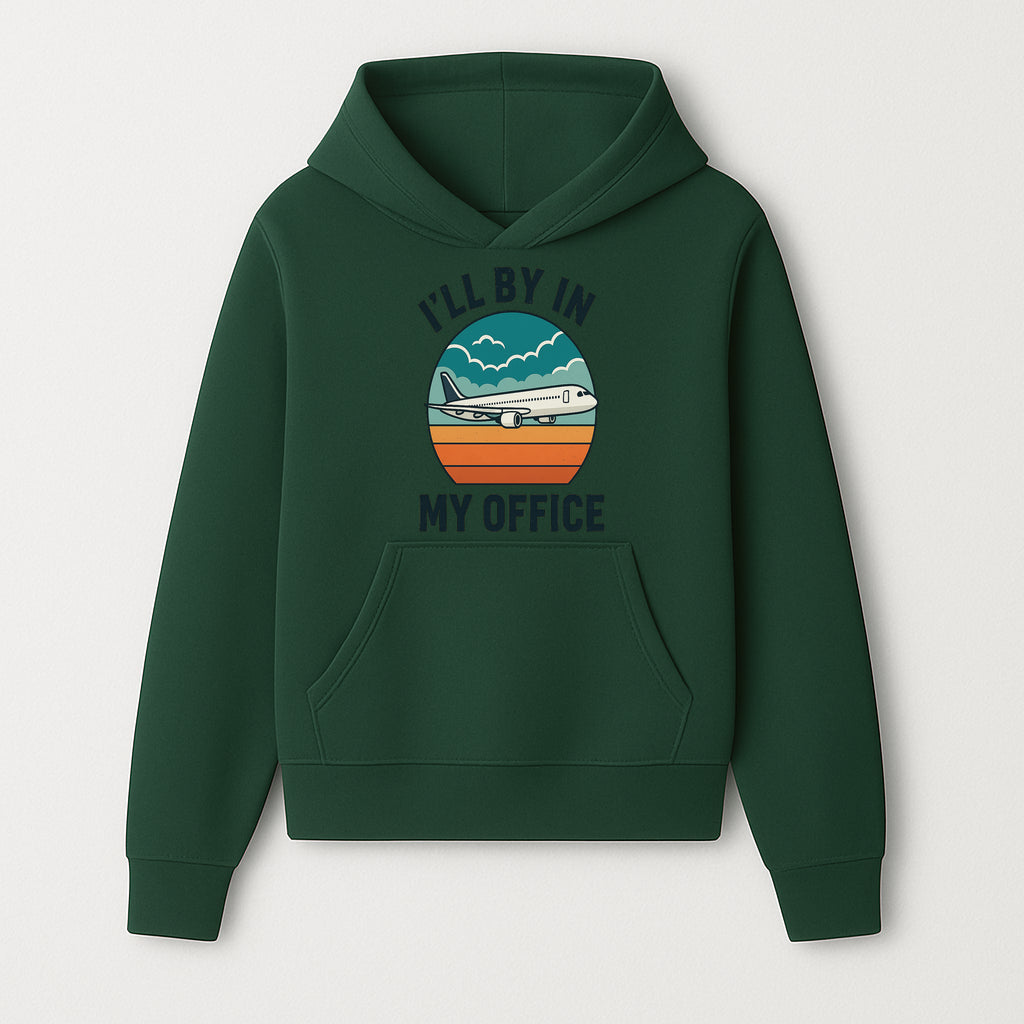 Airplane Graphic Tee - I'll Be In My Office Travel Shirt for Adventure Lovers, Aviation Enthusiasts, Gift Idea for Travelers - Hoodie 1758254670683.jpg