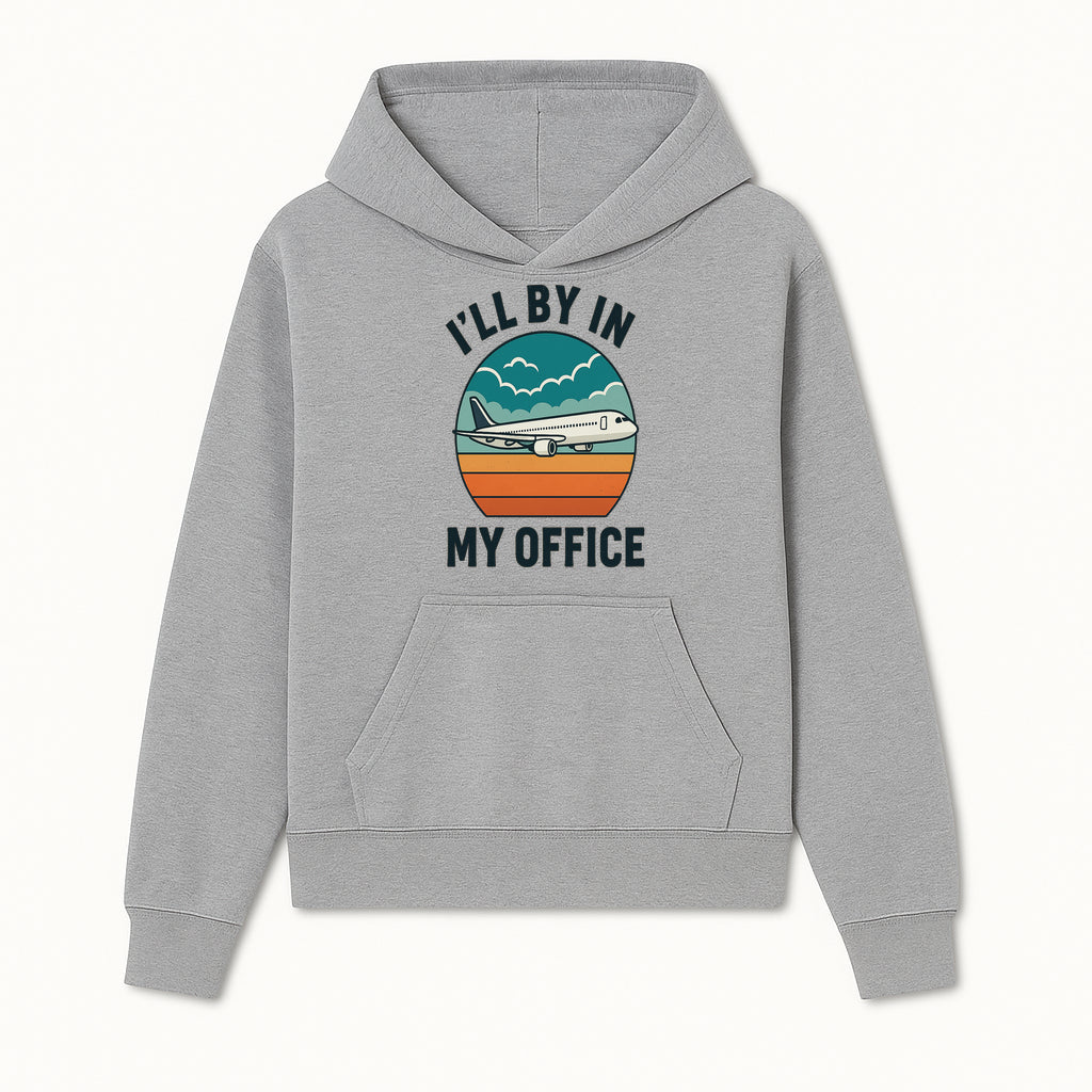 Airplane Graphic Tee - I'll Be In My Office Travel Shirt for Adventure Lovers, Aviation Enthusiasts, Gift Idea for Travelers - Hoodie 1758254670836.jpg
