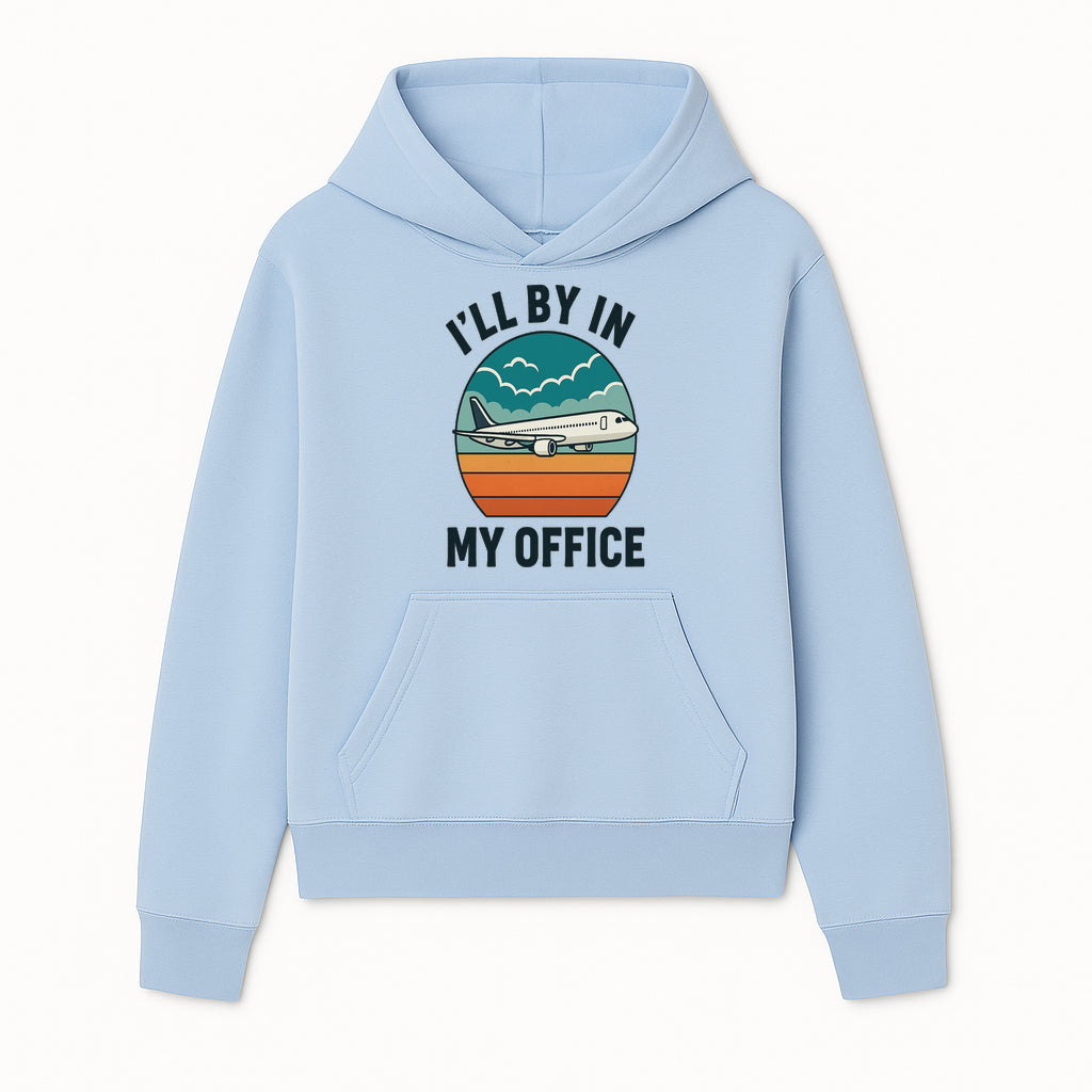 Airplane Graphic Tee - I'll Be In My Office Travel Shirt for Adventure Lovers, Aviation Enthusiasts, Gift Idea for Travelers - Hoodie 1758254670972.jpg