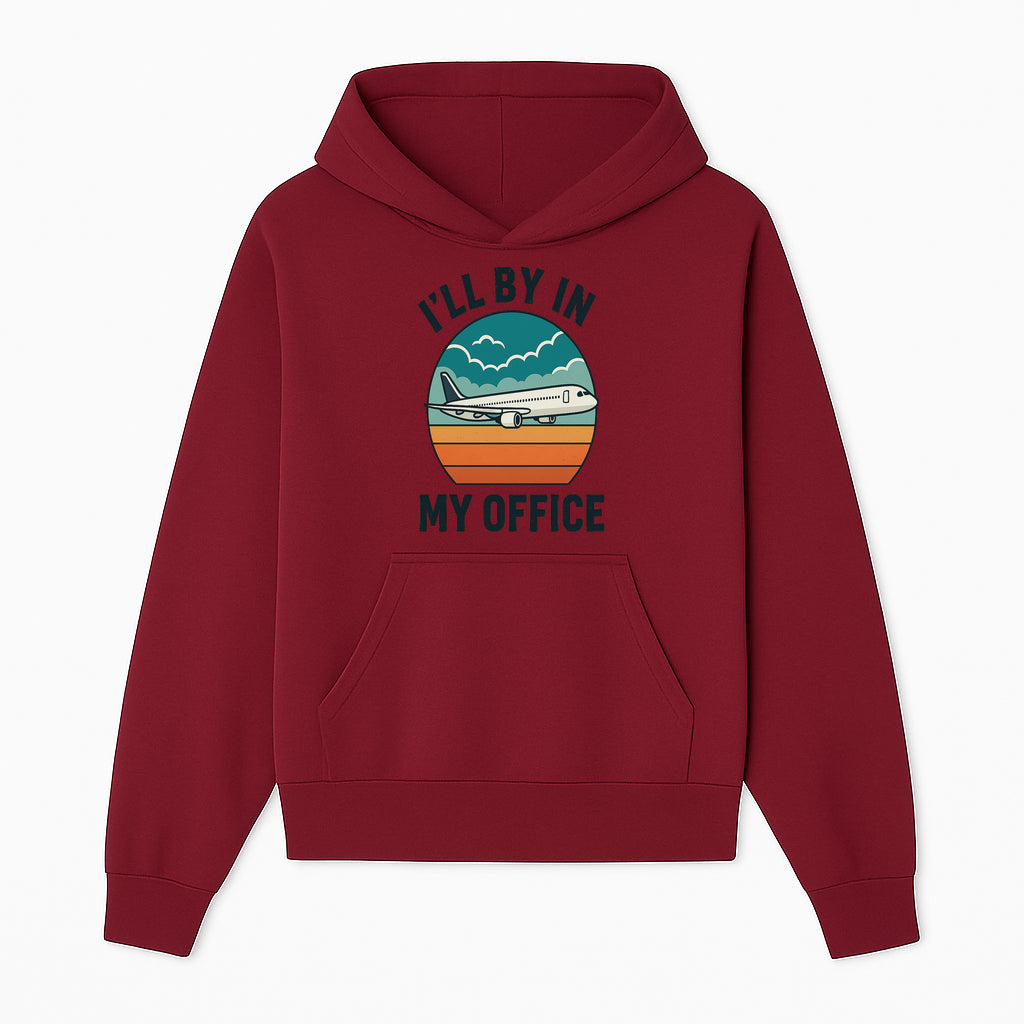 Airplane Graphic Tee - I'll Be In My Office Travel Shirt for Adventure Lovers, Aviation Enthusiasts, Gift Idea for Travelers - Hoodie 1758254671290.jpg