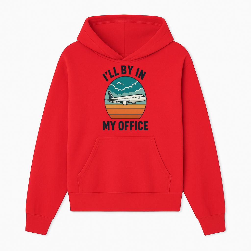 Airplane Graphic Tee - I'll Be In My Office Travel Shirt for Adventure Lovers, Aviation Enthusiasts, Gift Idea for Travelers - Hoodie 1758254671618.jpg