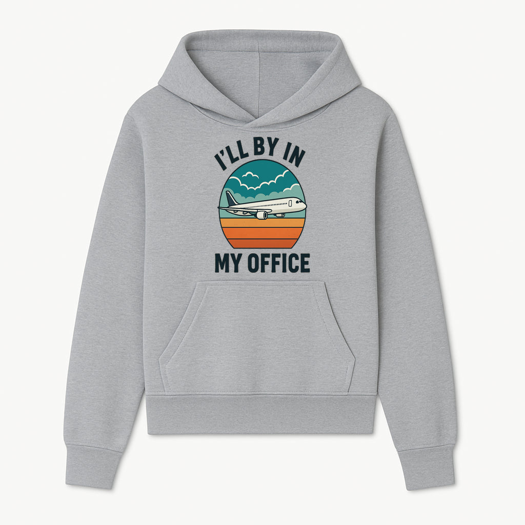 Airplane Graphic Tee - I'll Be In My Office Travel Shirt for Adventure Lovers, Aviation Enthusiasts, Gift Idea for Travelers - Hoodie 1758254671737.jpg