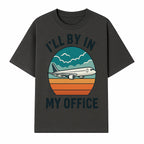 Airplane Graphic Tee - I'll Be In My Office Travel Shirt for Adventure Lovers, Aviation Enthusiasts, Gift Idea for Travelers - T-shirt 1758254673775.jpg