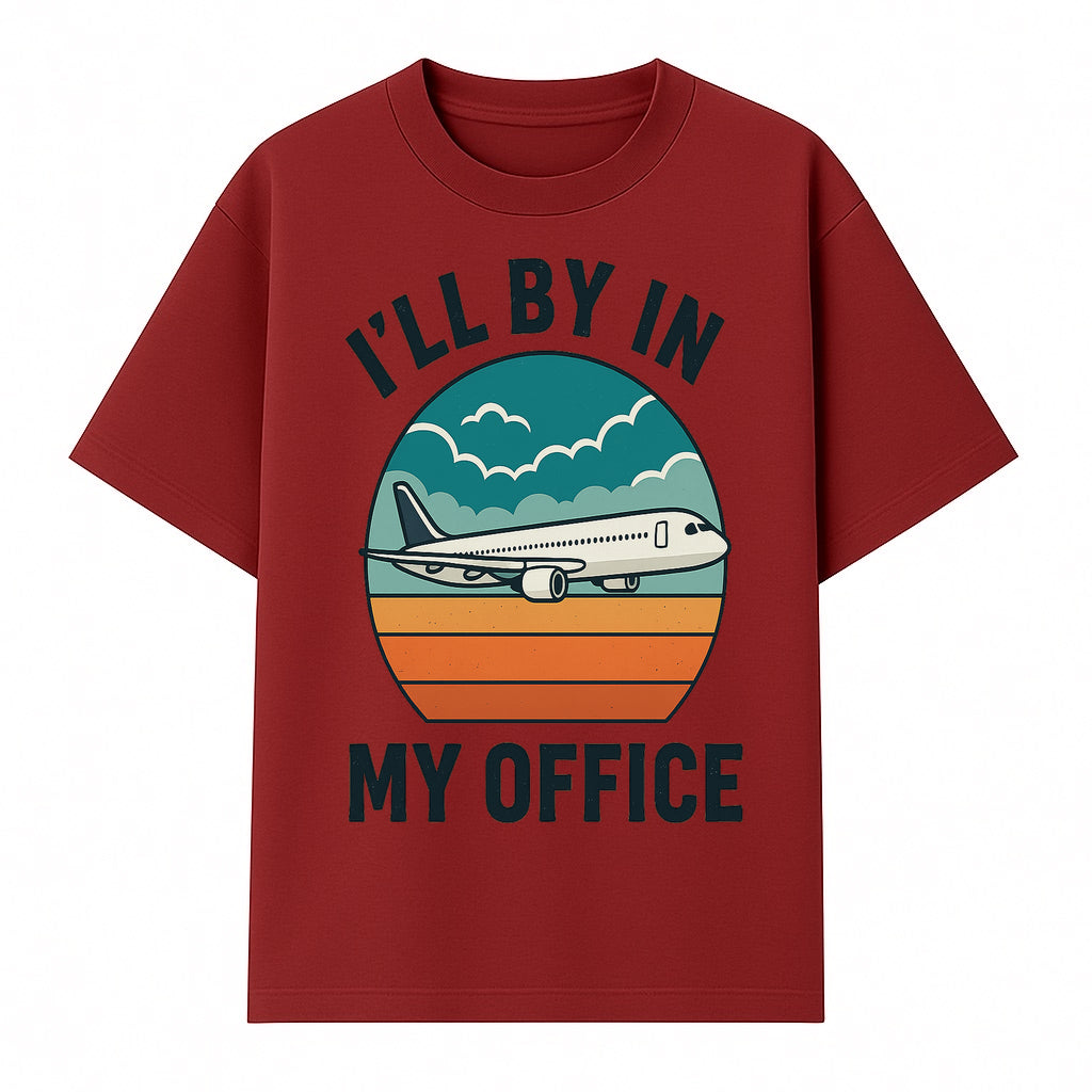 Airplane Graphic Tee - I'll Be In My Office Travel Shirt for Adventure Lovers, Aviation Enthusiasts, Gift Idea for Travelers - T-shirt 1758254674679.jpg