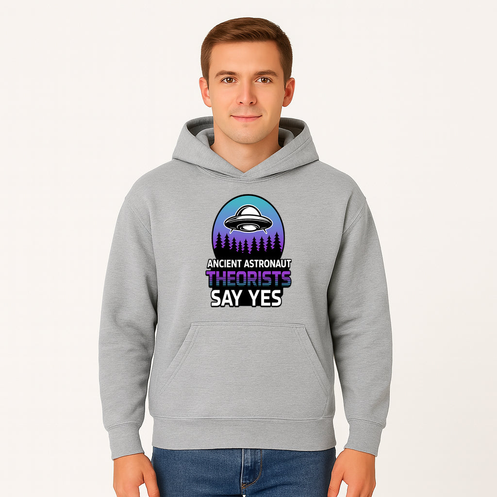 Ancient Astronaut Theorists Say Yes UFO Graphic Tee | Alien Shirt for Believers | Funny Themed Apparel for Science Fiction Fans - Hoodie 1758273080594.jpg