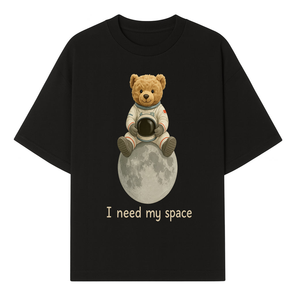 Astronaut Bear Wall Art - I Need My Space - Cute Moon Decor for Kids' Room, Nursery, or Playroom - Adorable Space-Themed Print - T-shirt 1758273084079.jpg