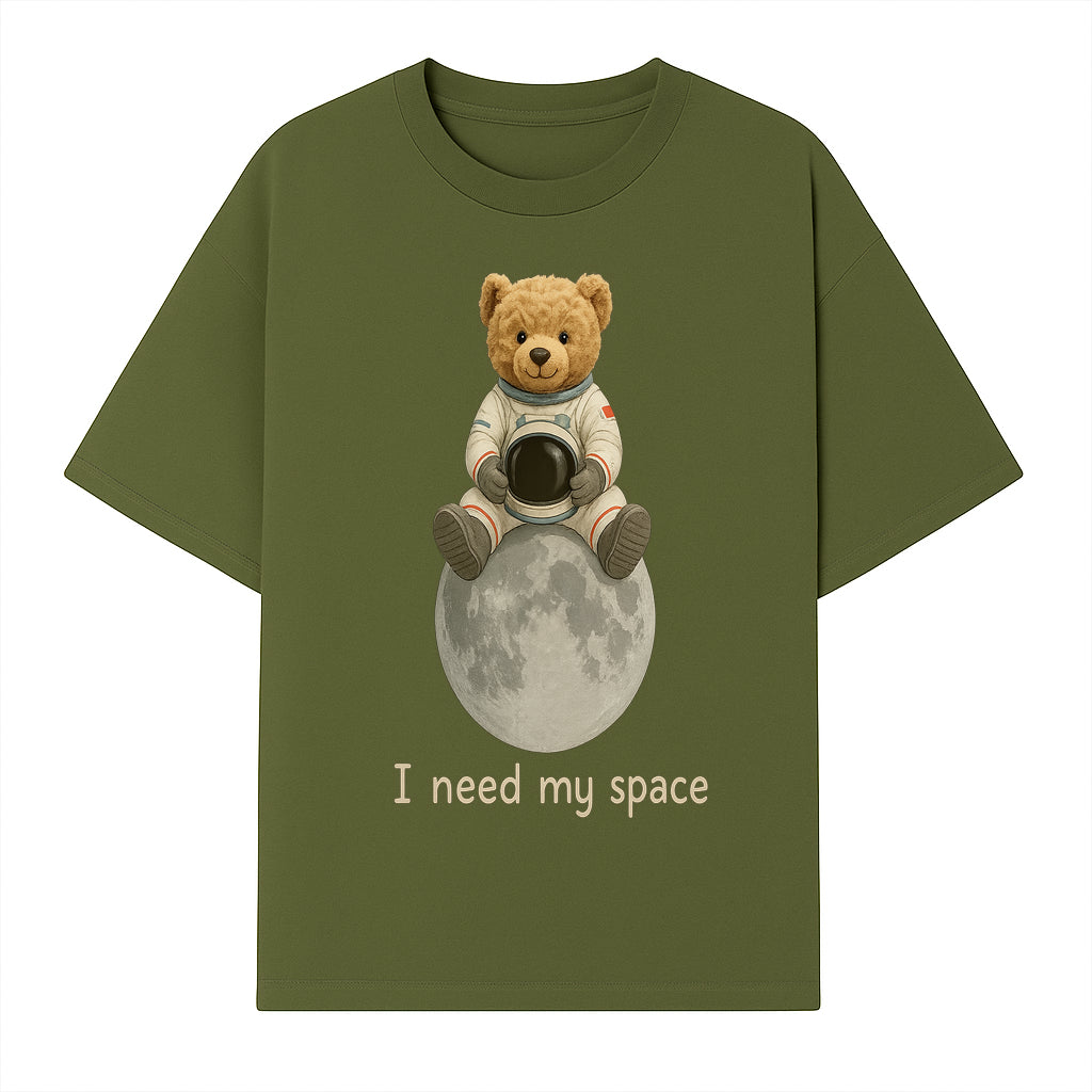 Astronaut Bear Wall Art - I Need My Space - Cute Moon Decor for Kids' Room, Nursery, or Playroom - Adorable Space-Themed Print - T-shirt 1758273084339.jpg